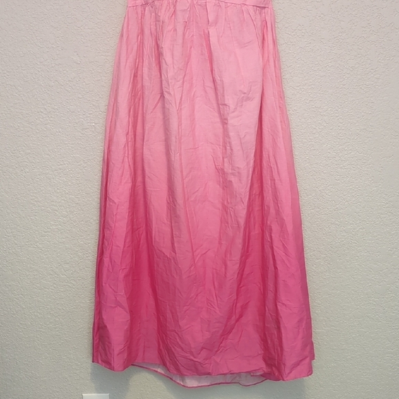 Hello Molly Dipped in Love pink ombre midi sleeveless plunge neckline dress - Picture 8 of 15